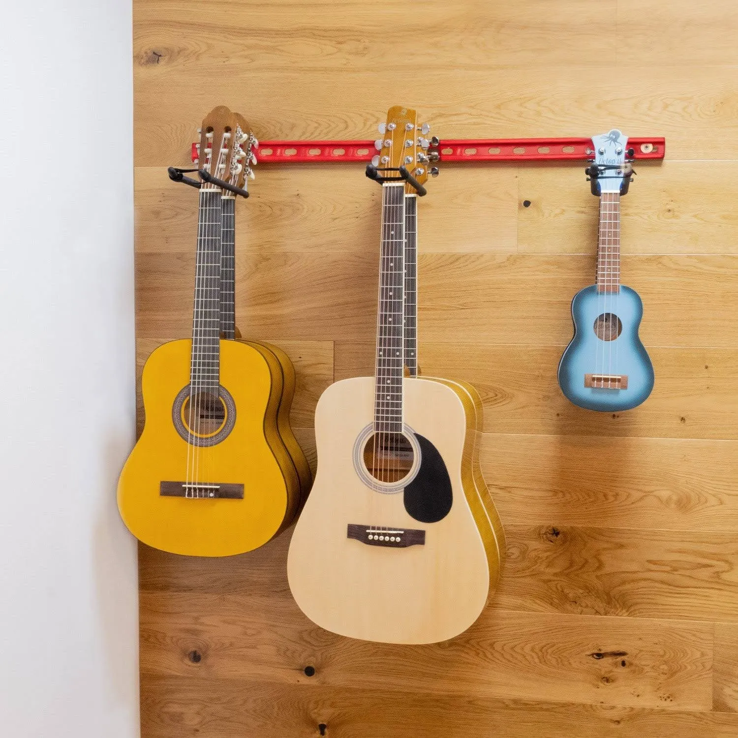 Gitaar wandhouder zwart 9 gitaren 1 meter