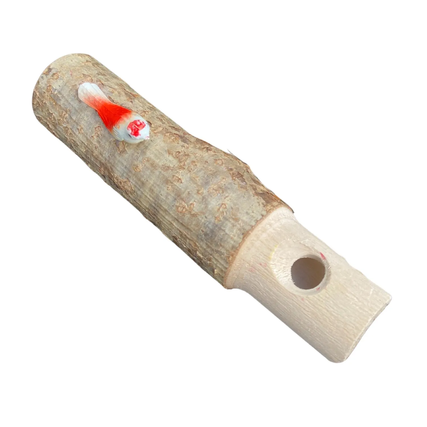 Plaschke Koekoeksfluit hazelnoothout rood los stuk