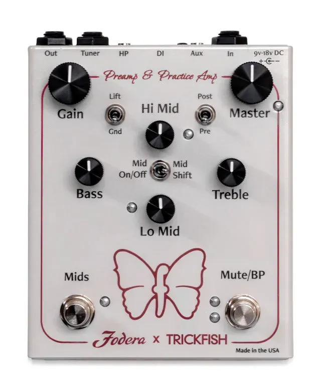Fodera x Trickfish preamp oefenversterker 4-bands