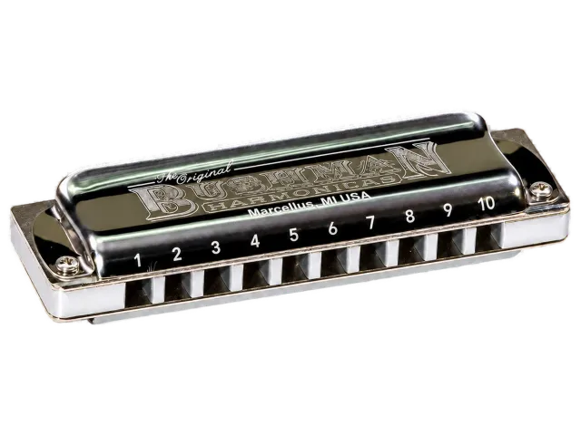 Bushman Delta Frost Steelie mondharmonica staal