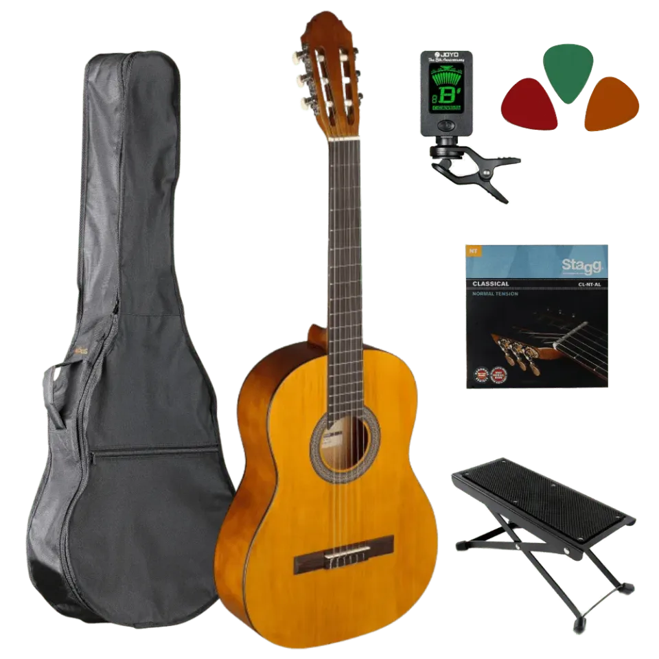 MAI Starter klassieke gitaar 4/4 hout complete set
