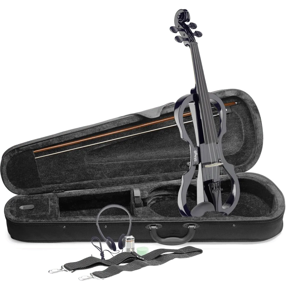 Stagg EVN X-4/4 elektrische viool zwart 4/4 set