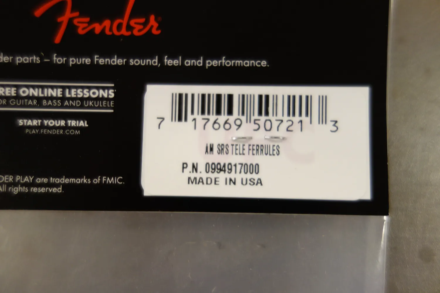 Fender American Standard Tele snaarhulzen staal 6 stuks