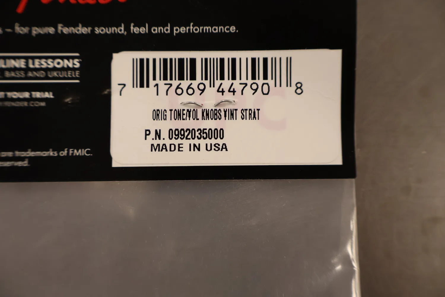 Fender Stratocaster potmeterknoppen wit 3 stuks volume toon