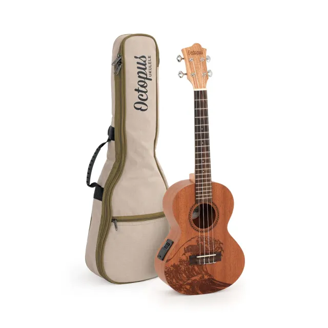 Octopus Rosette tenor ukelele elektro-akoestisch wave