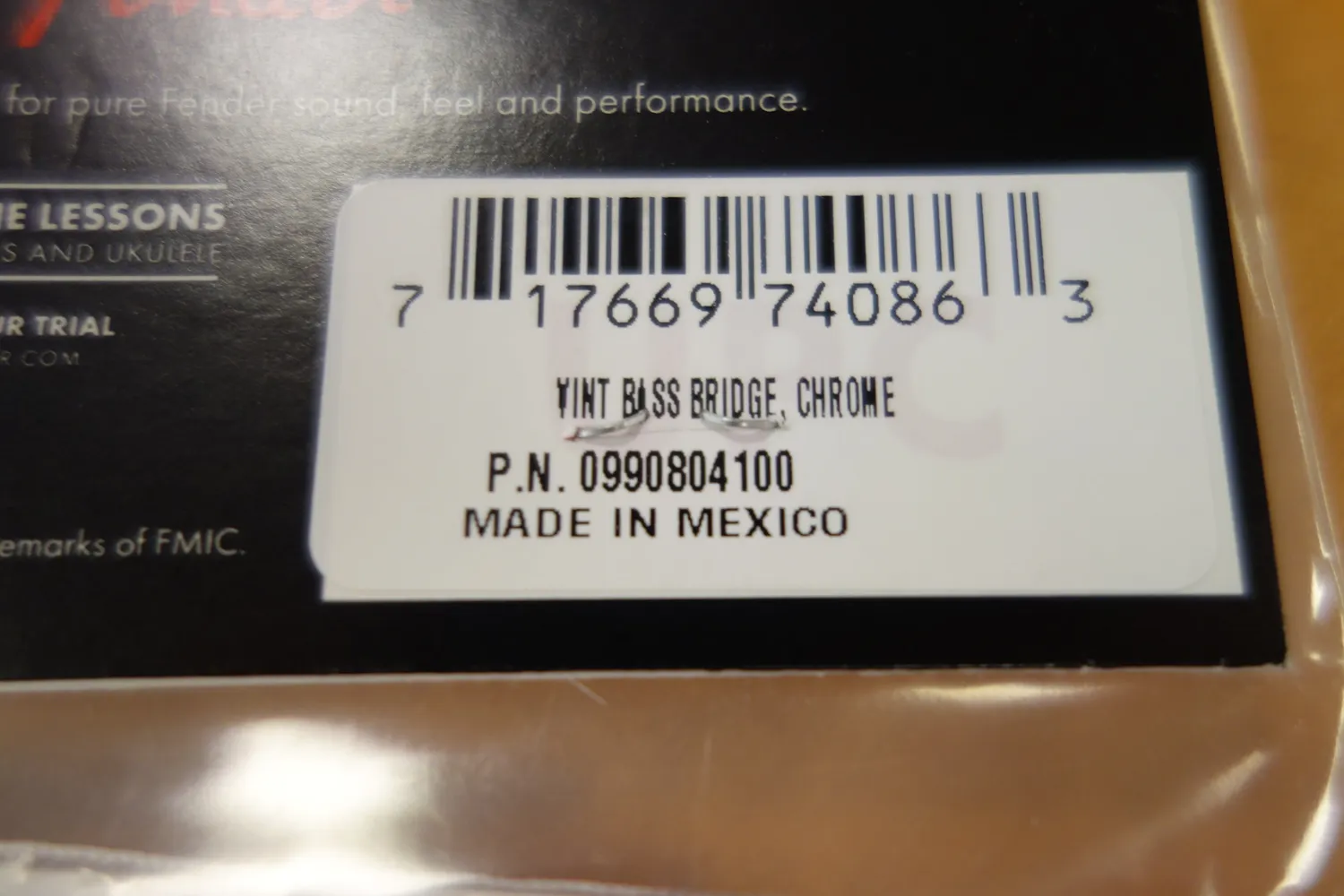 Fender Pure Vintage basbrug nikkel chroom