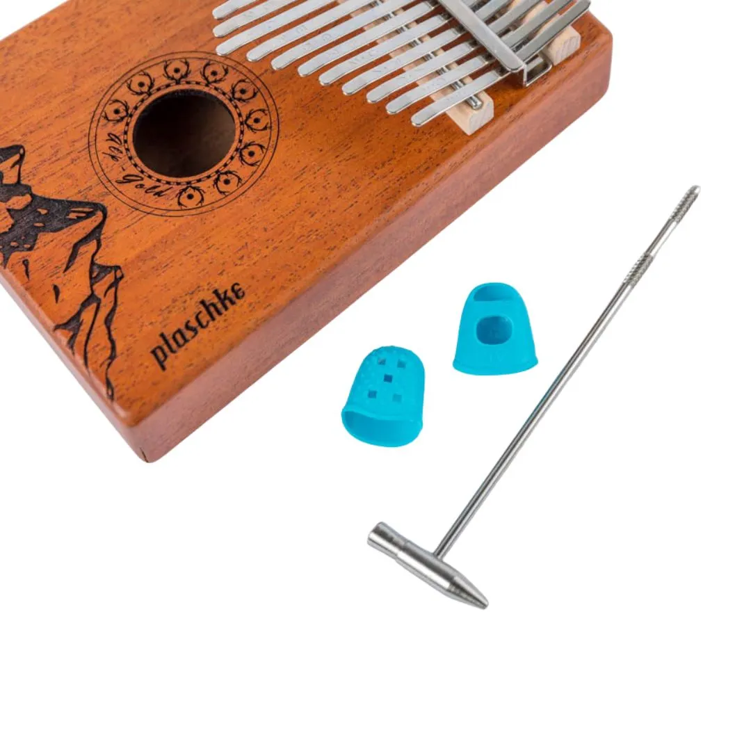 Plaschke Alps-Gold kalimba 17 tonen C-groot complete set