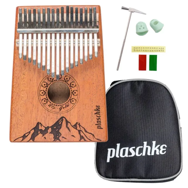 Plaschke Alps-Gold kalimba 17 tonen C-groot complete set