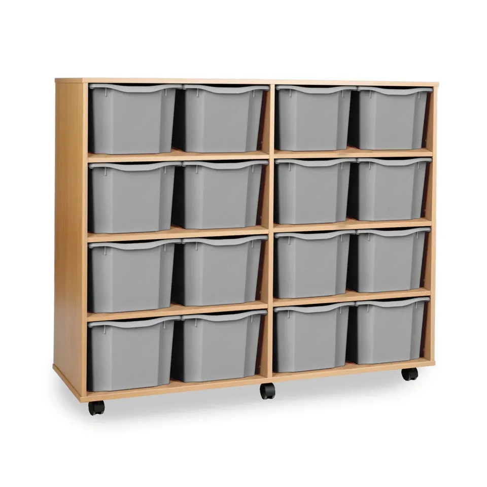 Monarch 16-vaks opbergkast triple tray beukenhout