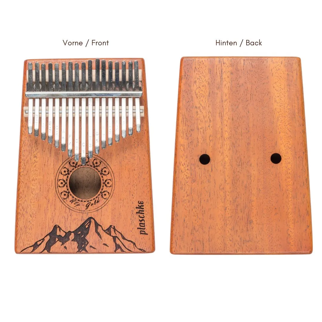 Plaschke Alps-Gold kalimba 17 tonen C-groot complete set