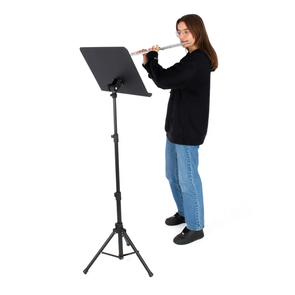 Musisca Orchestral muziekstandaard staal 165 cm inklapbaar