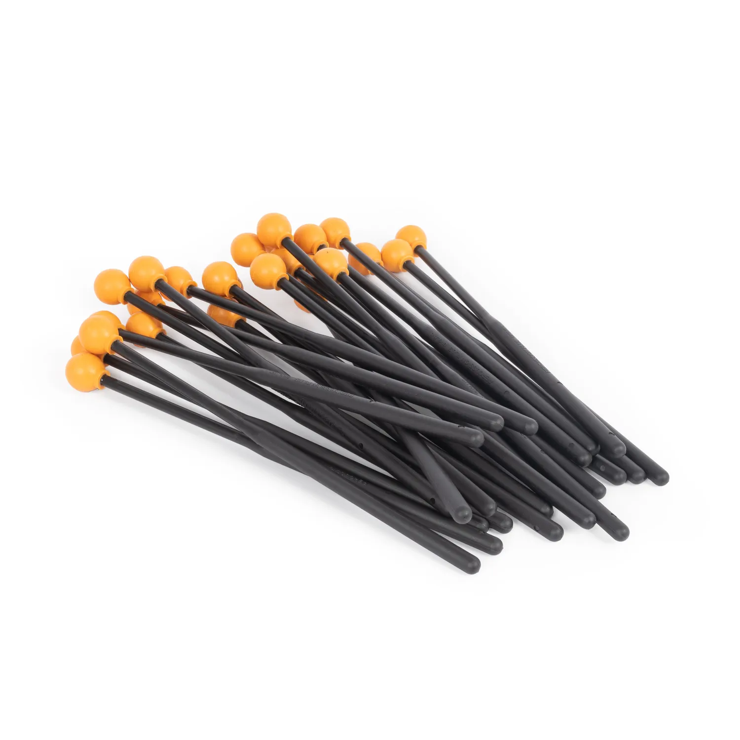 Percussion Plus PP063S mallets oranje set van 25 zacht rubber