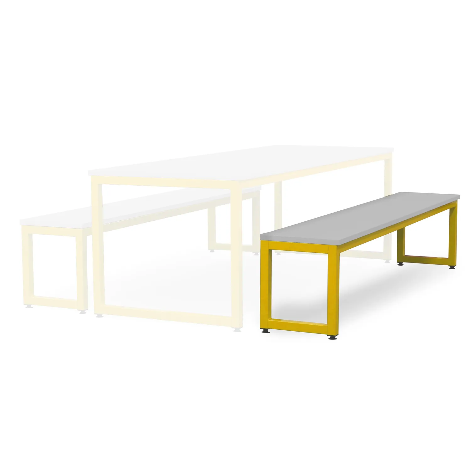 Monarch dining bench eetbank donkergrijs 200 cm