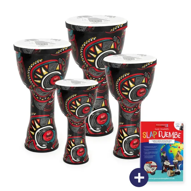 Percussion Plus Carnival Slap djembe set 4 stuks