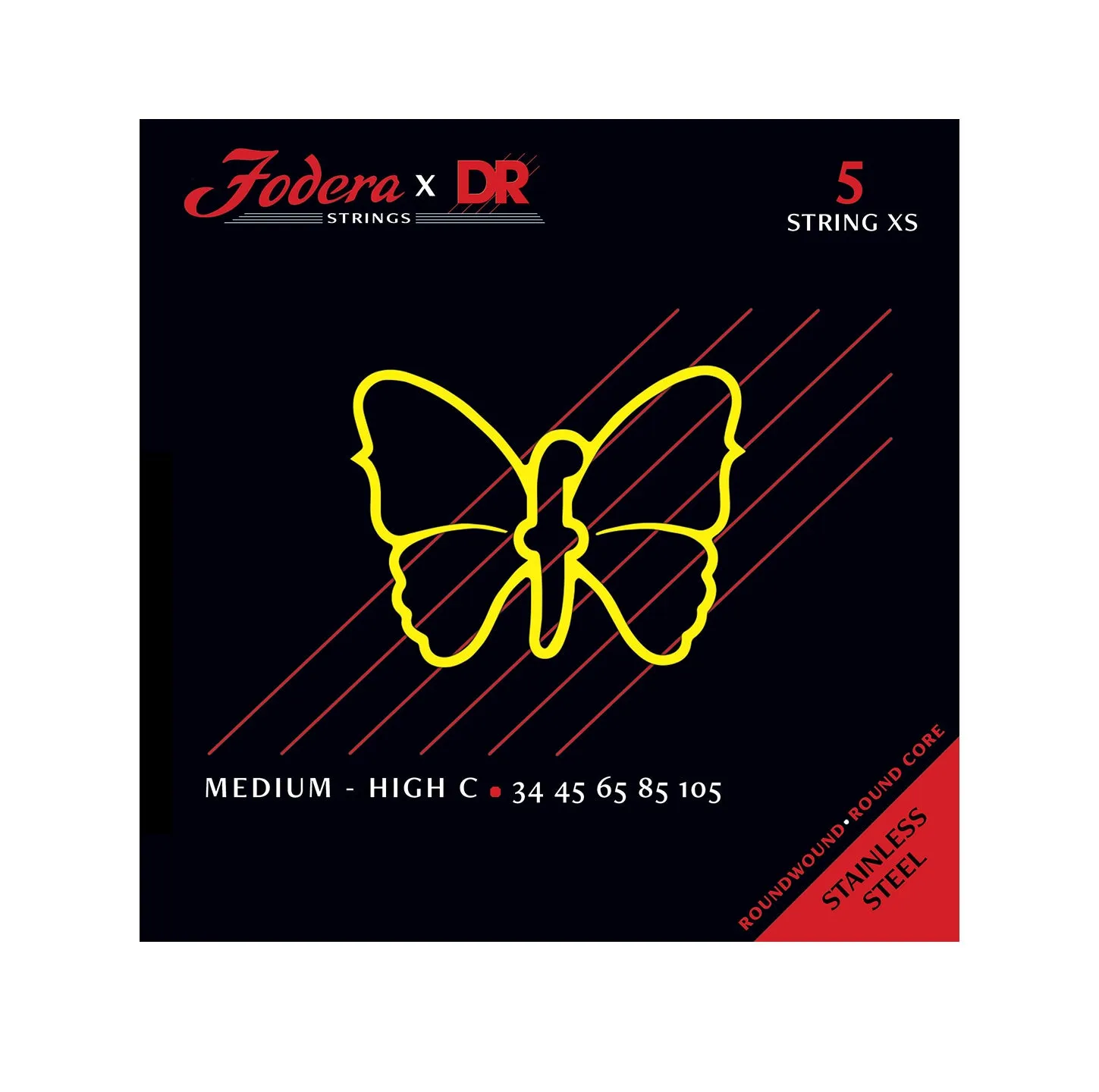 Fodera 34105XS Medium High C bassnaren 3-pack nickel
