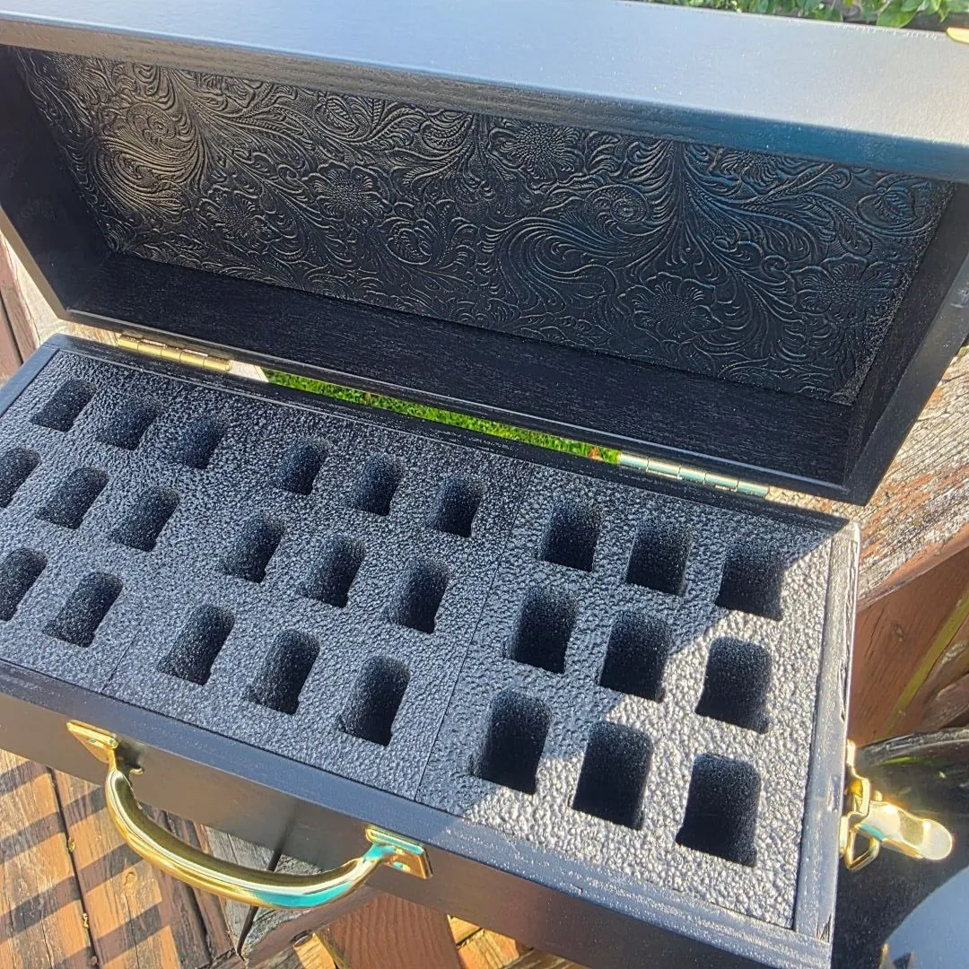 Bushman Houten Koffer mondharmonica 27 stuks groot