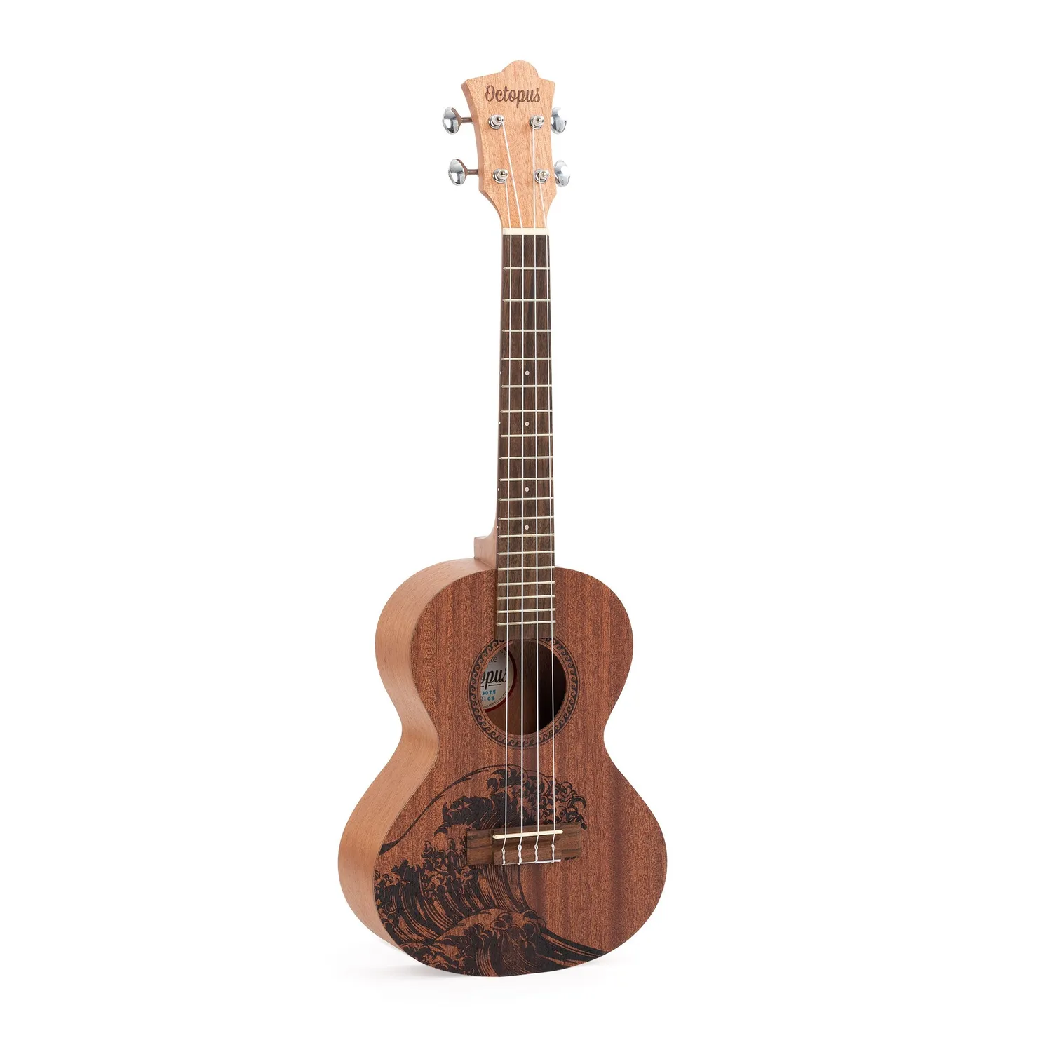 Octopus Rosette tenor ukelele wave golfmotief