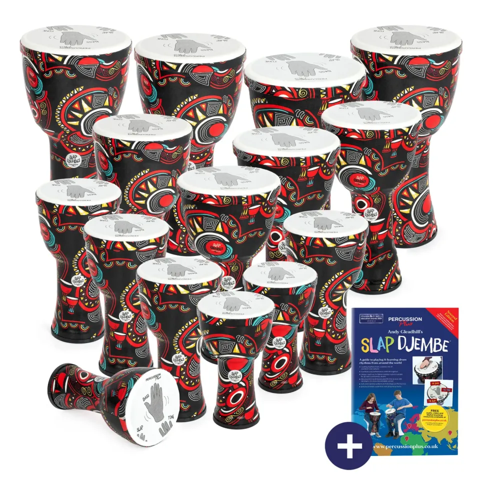 Percussion Plus Carnival djembe set 15 voorgestemd