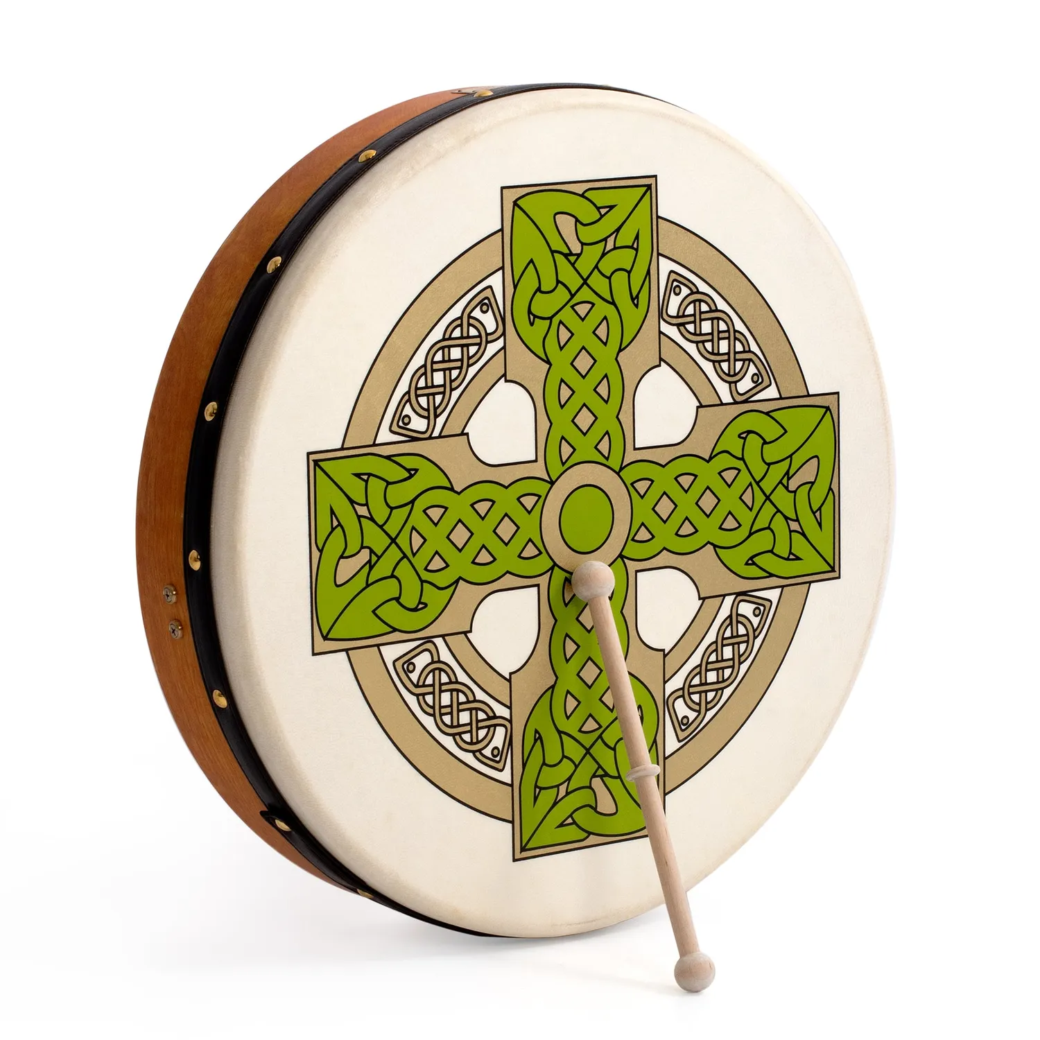 Percussion Plus Cloghan Cross bodhran 18 inch met tas