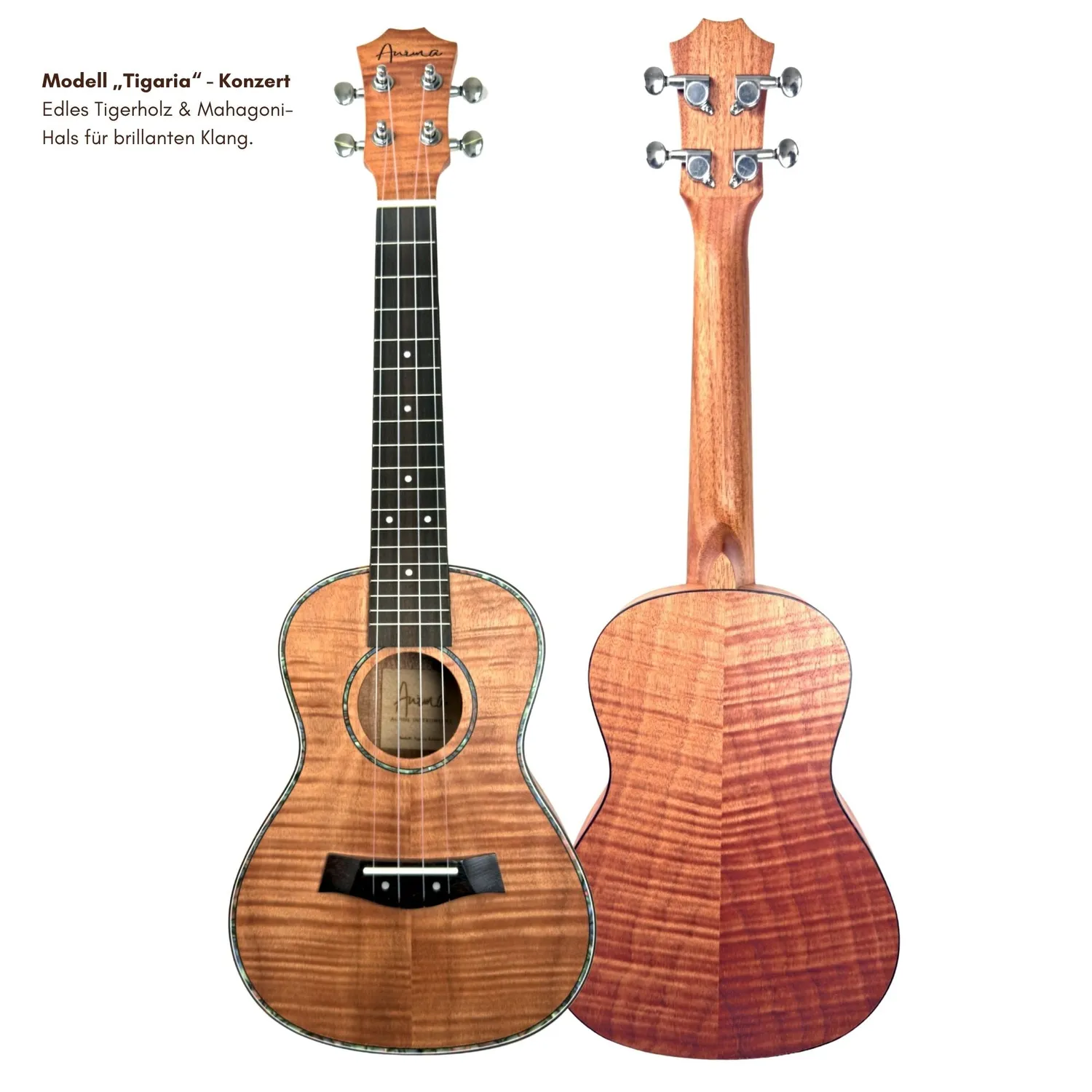 Plaschke ANIMA concert ukulele sparren mahonie complete set