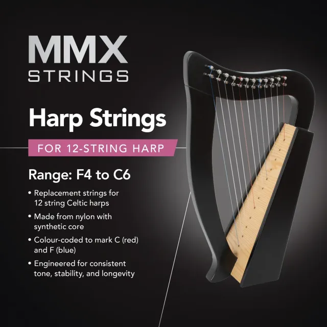 MMX 12-snarige harpsnaren set nylon F4-C6