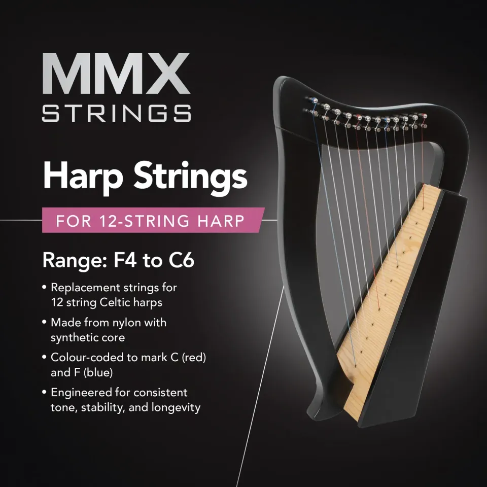 MMX 12-snarige harpsnaren set nylon F4-C6