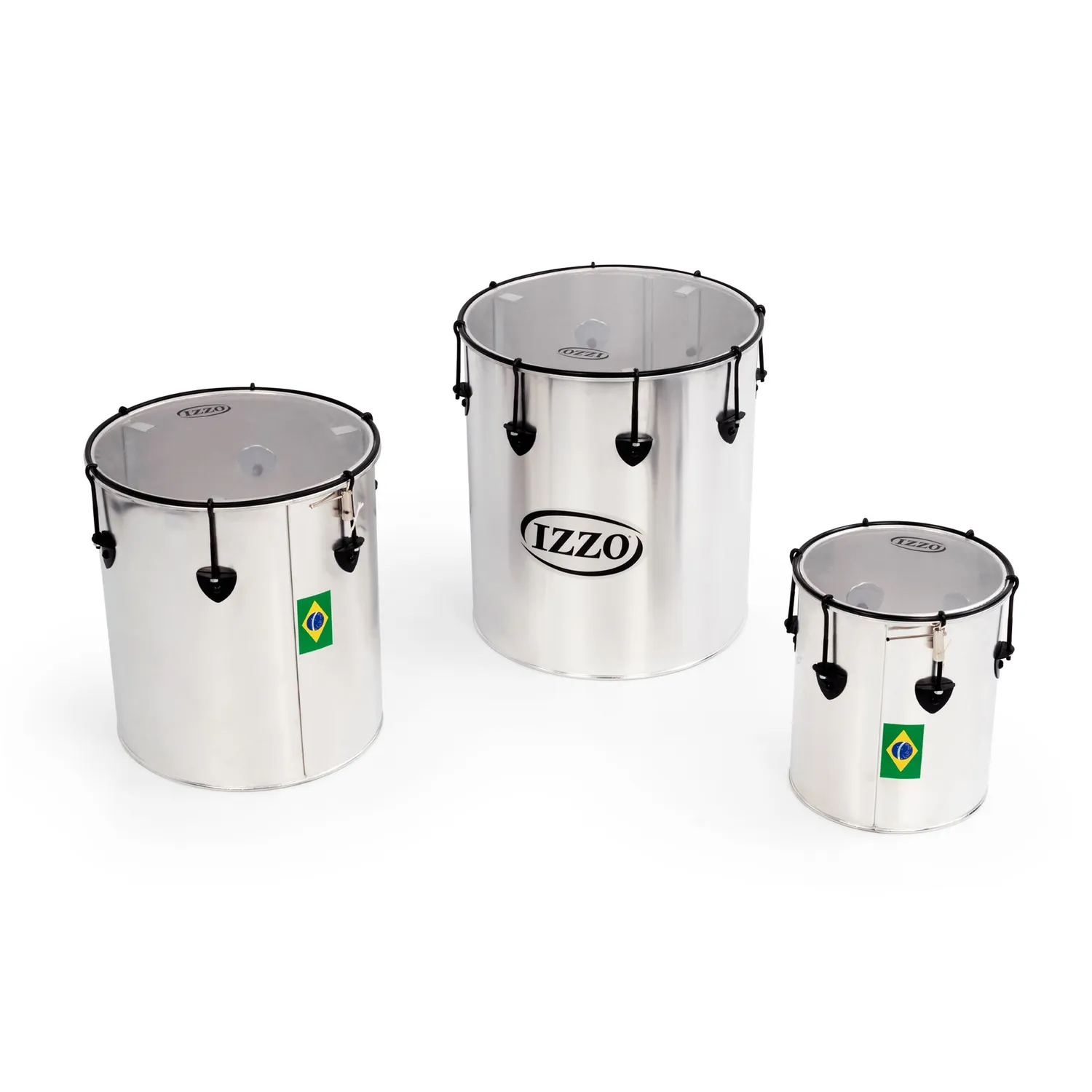 Percussion Plus Street samba drums set van 3 aluminium