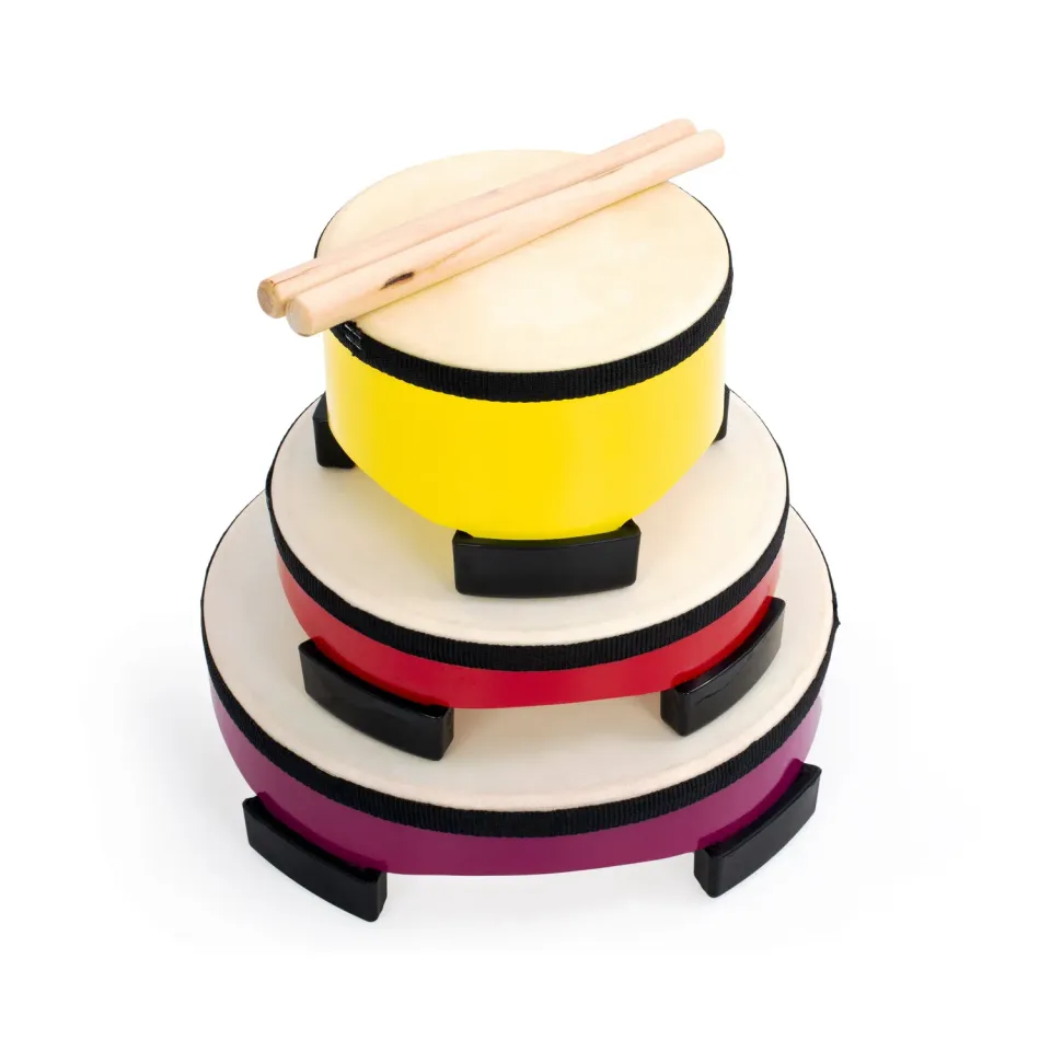 Percussion Plus vloertrommel set 3 stuks geitenvel