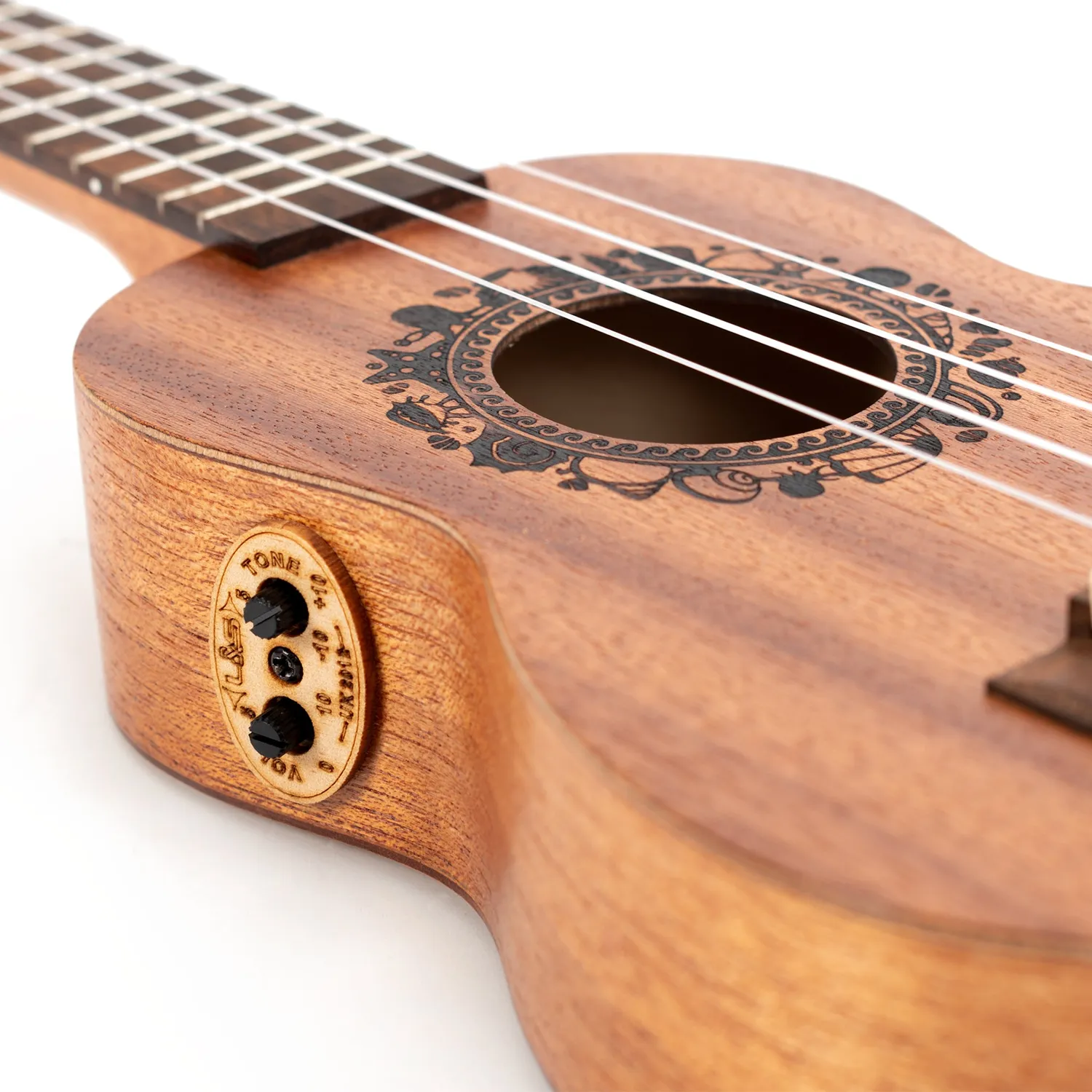 Octopus Rosette sopraan ukelele elektro-akoestisch