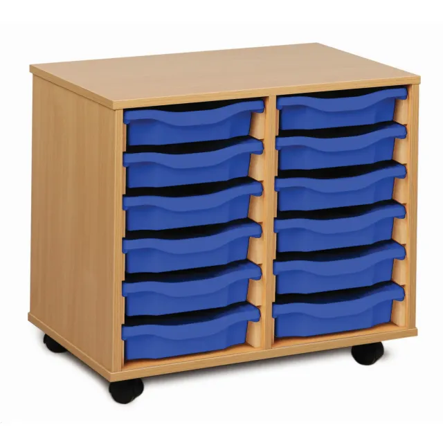 Monarch 12 opbergkast 2x6 beuken met trays