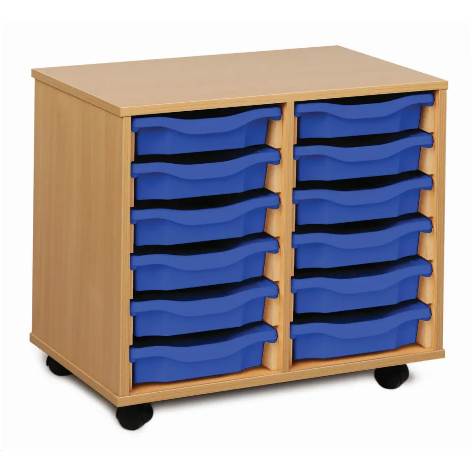 Monarch 12 opbergkast 2x6 beuken met trays