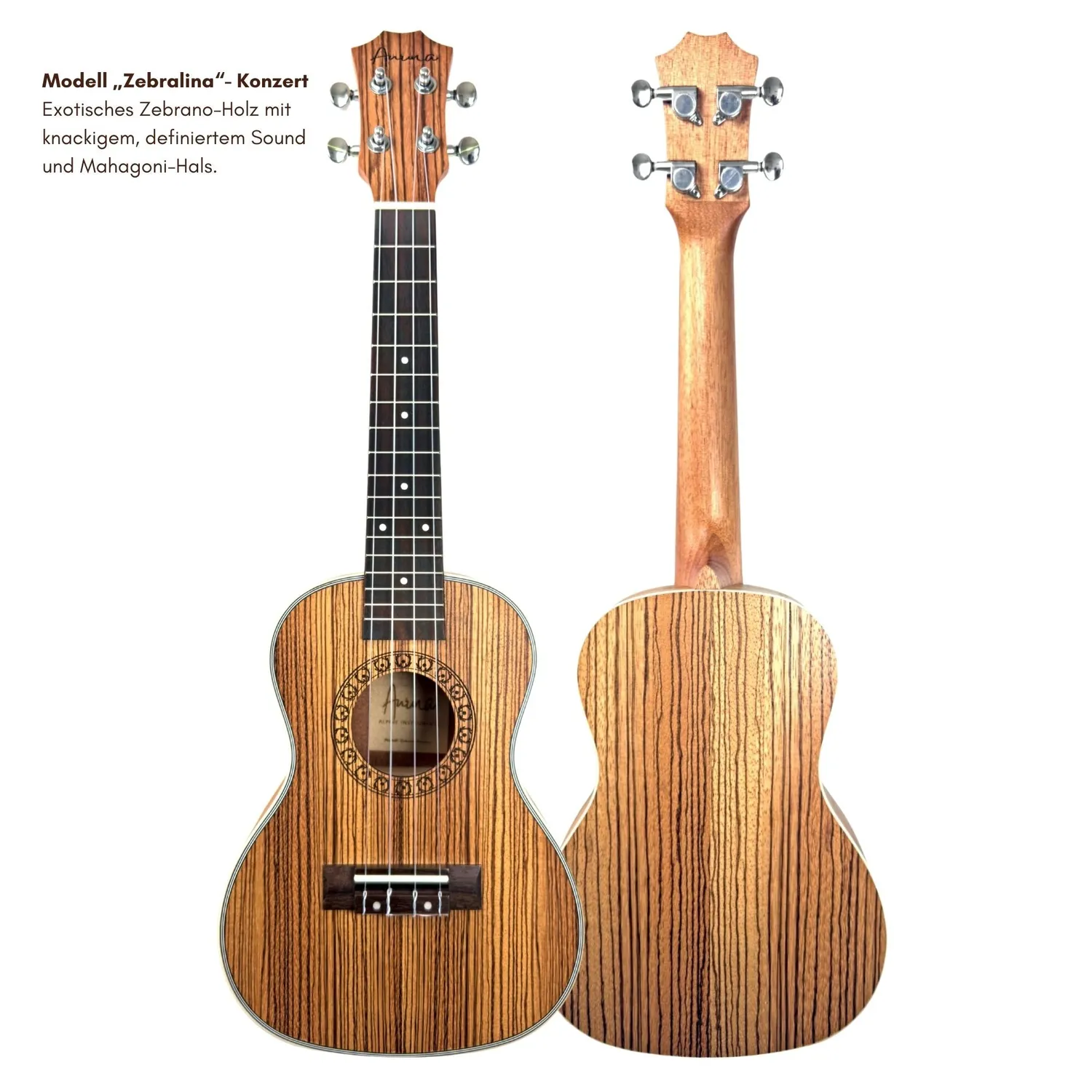 Plaschke ANIMA concert ukulele sparren mahonie complete set