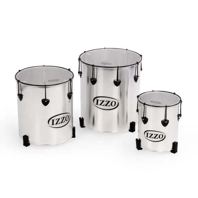 Percussion Plus Street samba drums set van 3 aluminium