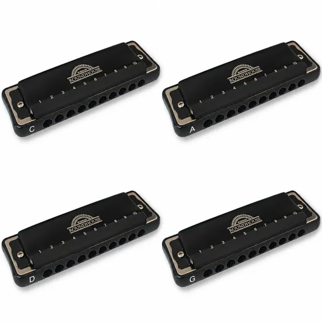 Bushman Roundhouse Multi-Key mondharmonicaset meertoons