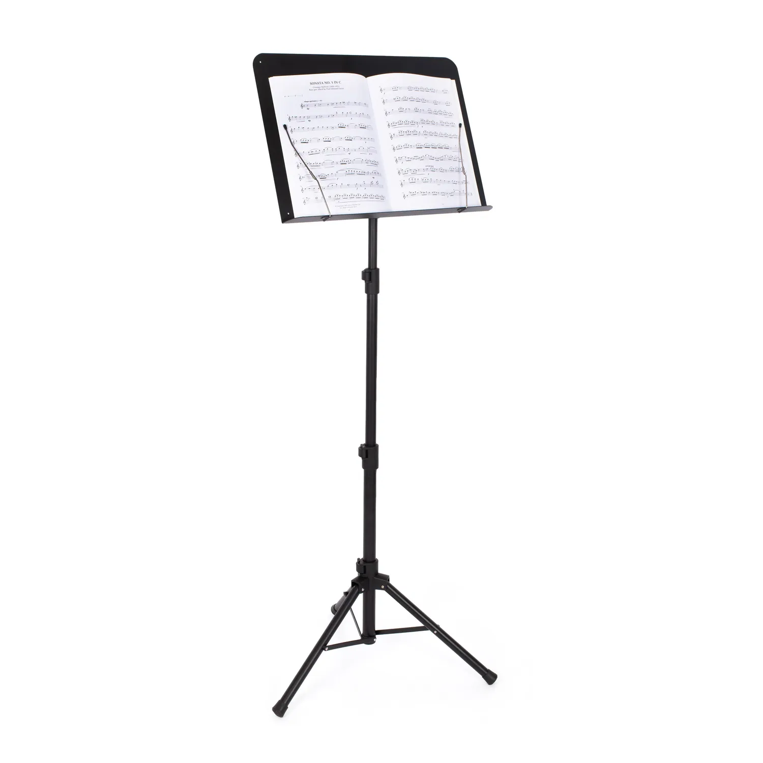 Musisca Orchestral muziekstandaard staal 165 cm inklapbaar
