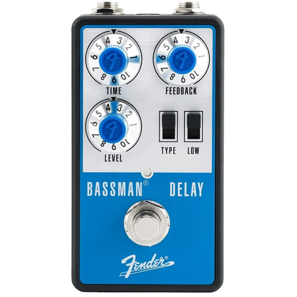 Fender Bassman Delay effectpedaal zwart analoog
