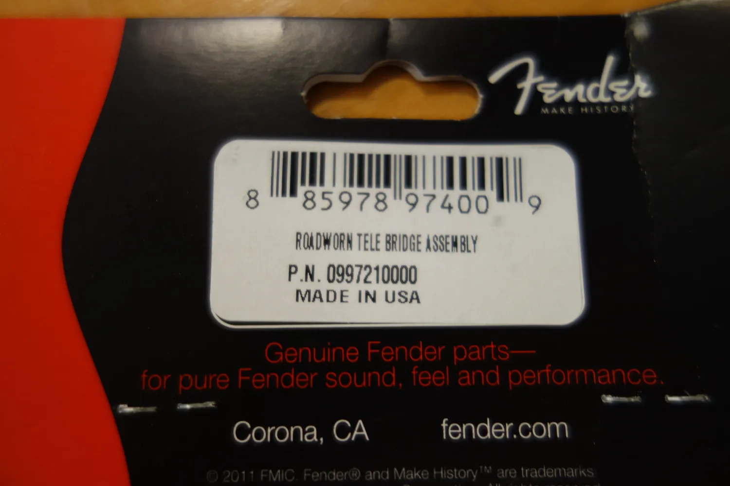 Fender Road Worn Tele Bridge Assembly brug verouderd