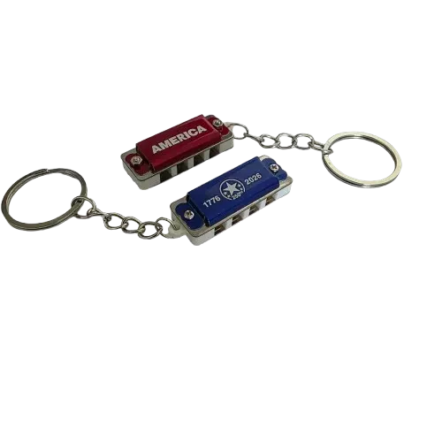 Bushman America 250th Birthday mini mondharmonica sleutelhanger