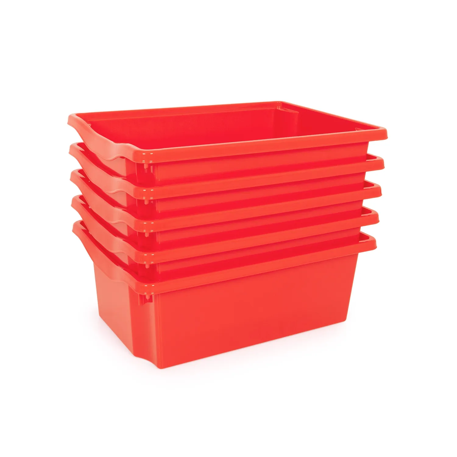 Monarch 5x 20L extra strong opbergbox rood met deksel