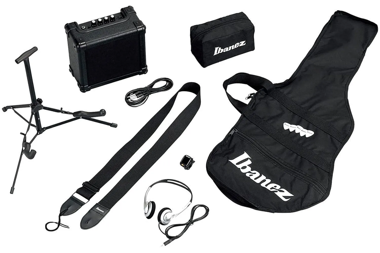 Ibanez Jumpstart IJSR190-BK basgitaar set Black actieve boost