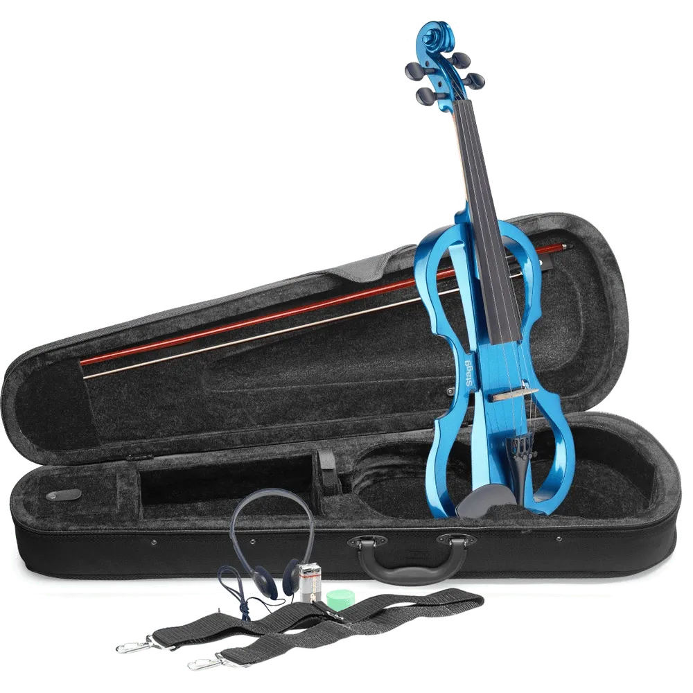 Stagg EVN X-4/4 elektrische viool blauw startersset