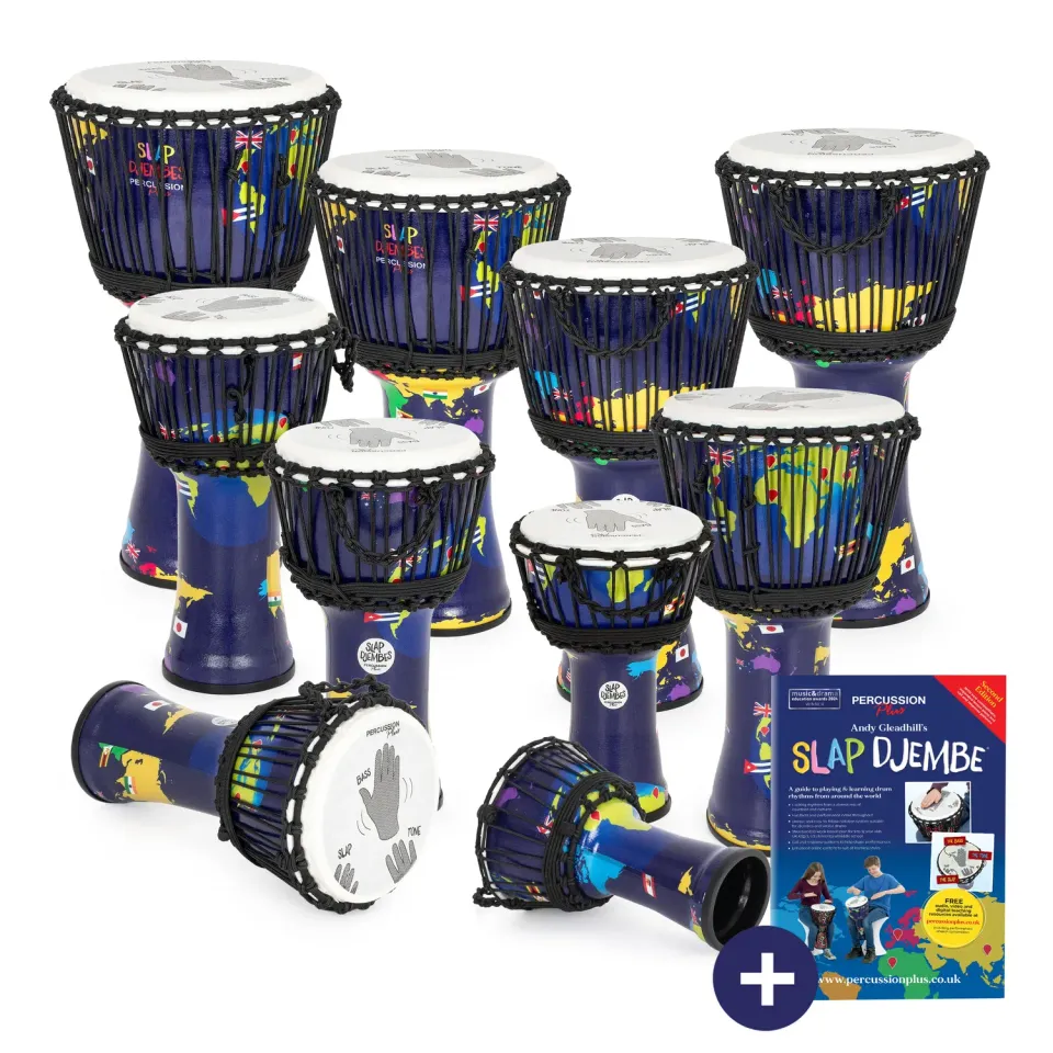 Percussion Plus World Slap djembe set 10 stuks