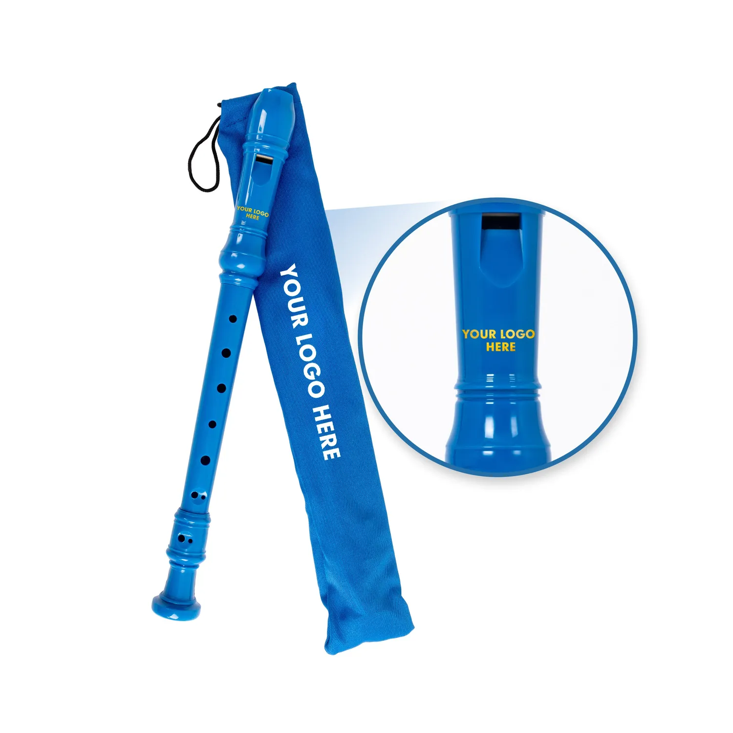Recorder Workshop 301 blokfluit zwart met logo