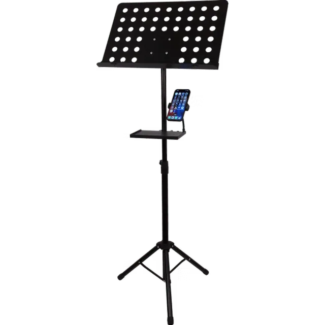 CLX lessenaar muziekstandaard met tray en telefoonhouder