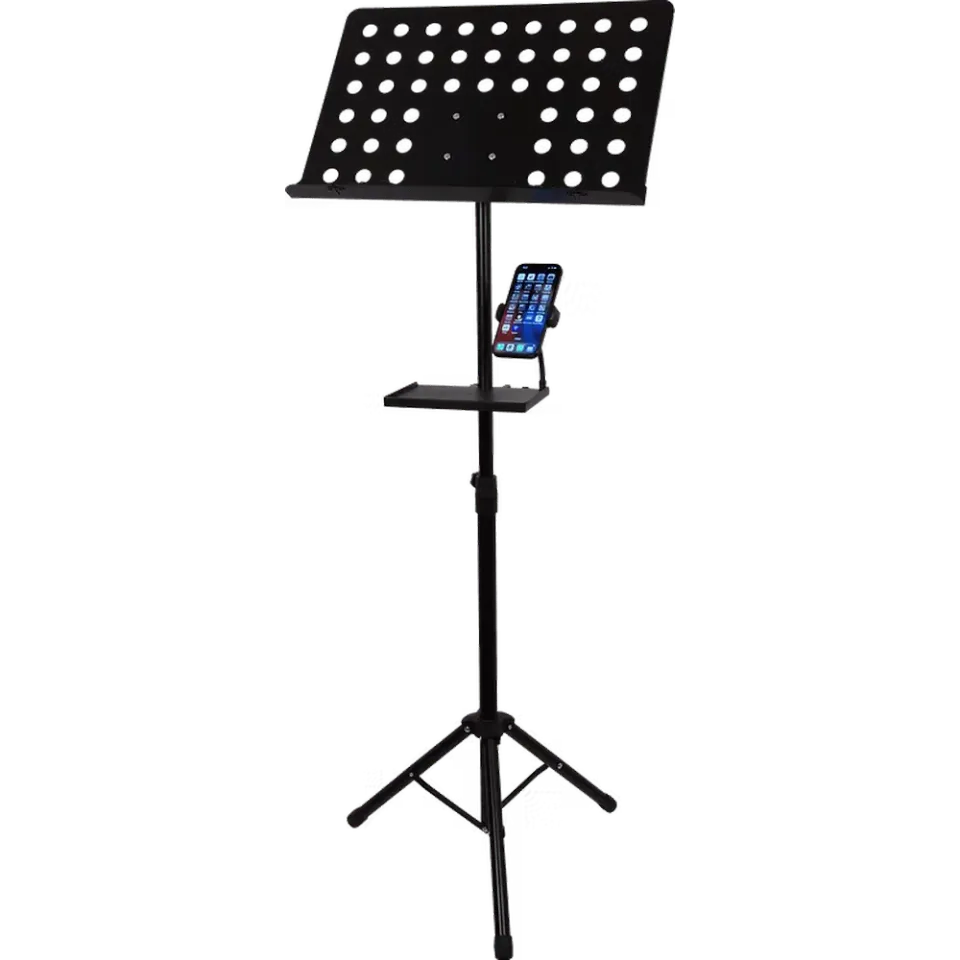 CLX lessenaar muziekstandaard met tray en telefoonhouder
