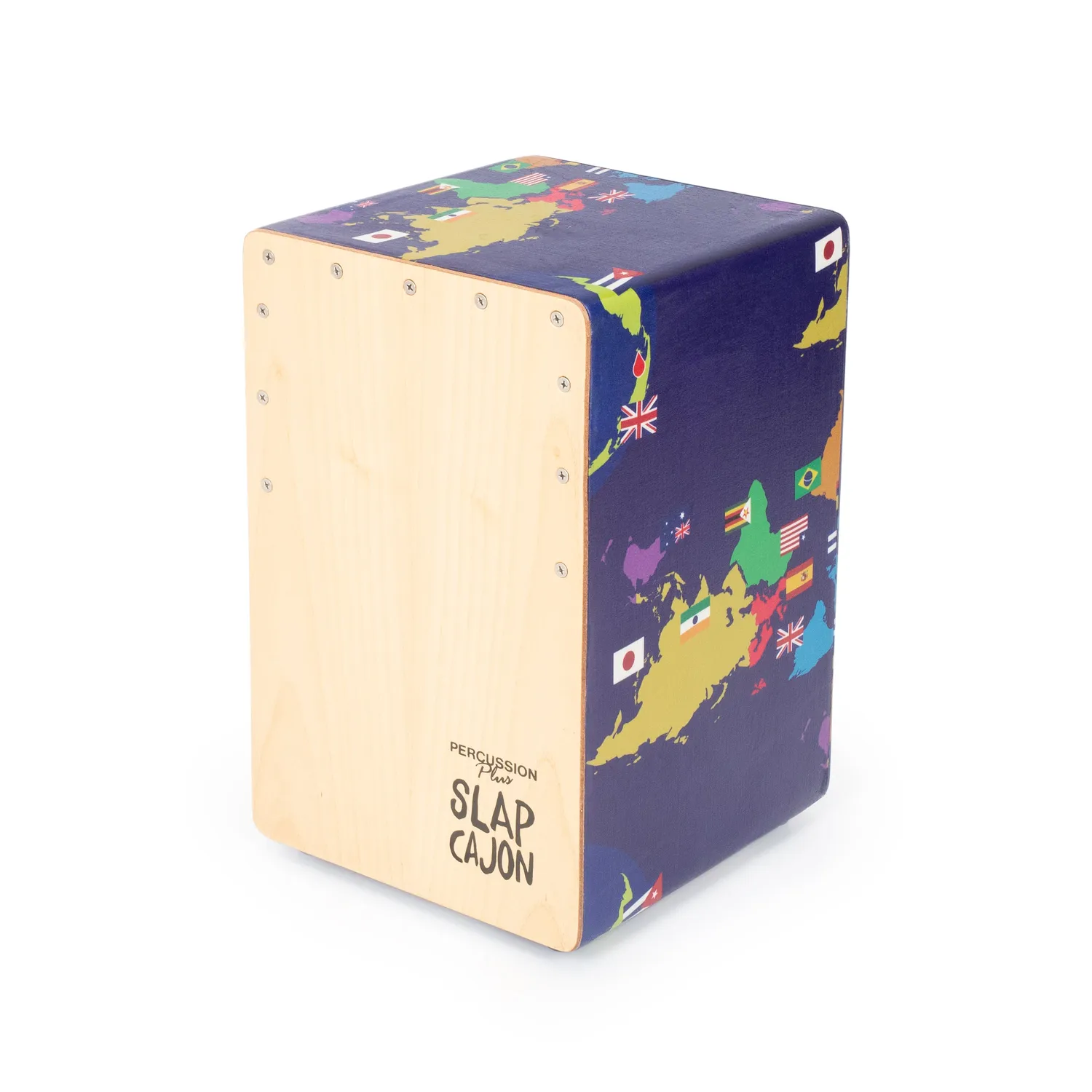 Percussion Plus World Slap Junior cajon kindermaat werelddesign