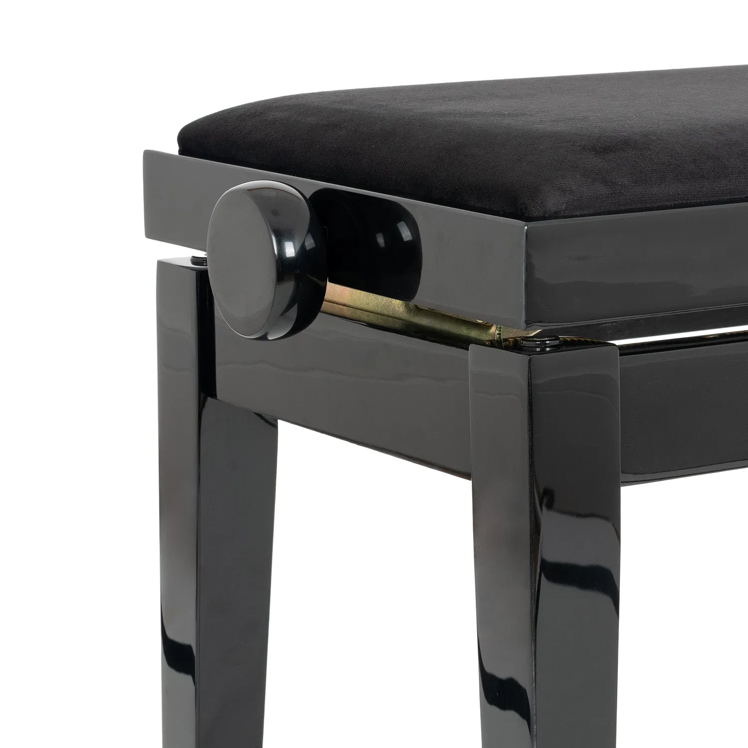 Musisca verstelbare pianokruk mahonie fluweel 46-56 cm