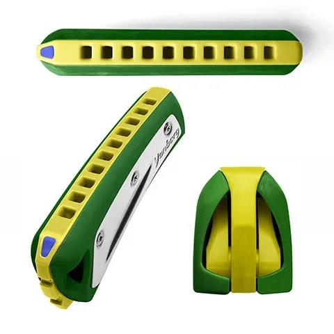 Yonberg D2 Brazilian Flag mondharmonica rvs tongen