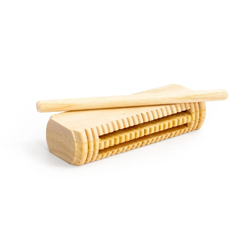 Percussion Plus two tone guiro block hout met stok