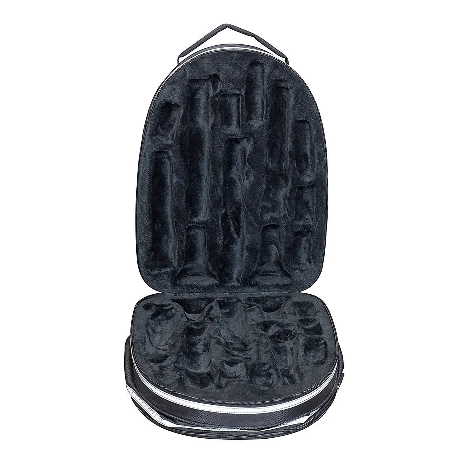 Champion dubbele klarinetkoffer Bb/A klarinet fluweel